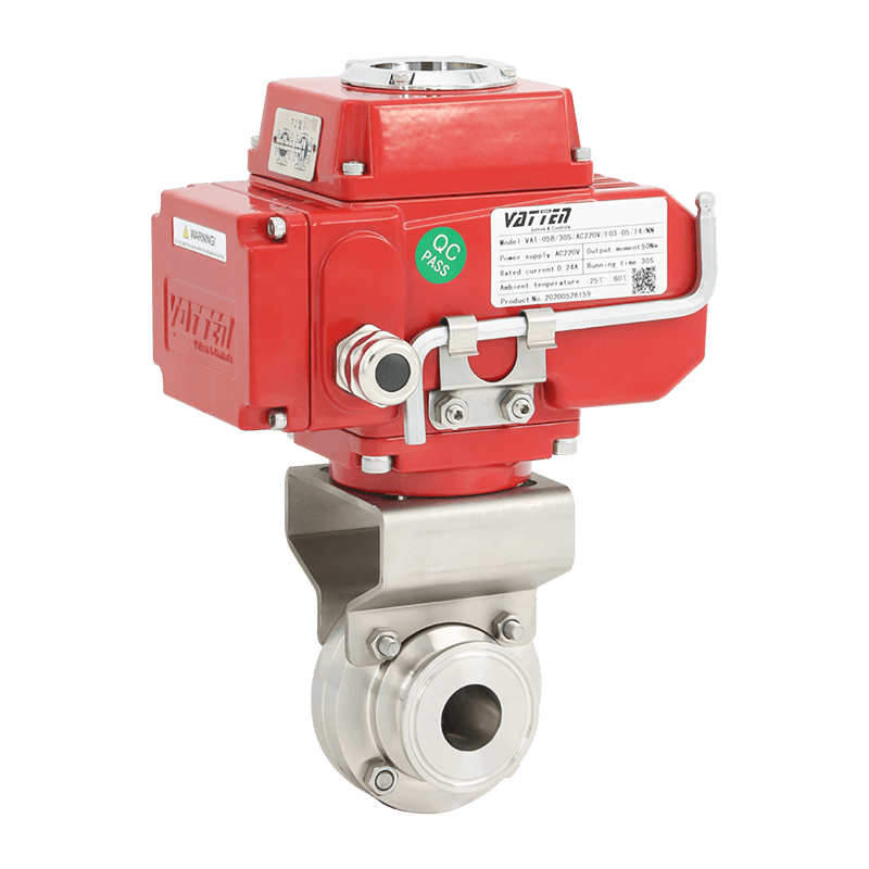 इलेक्ट्रिक सेनेटरी क्लैंप तितली वाल्व