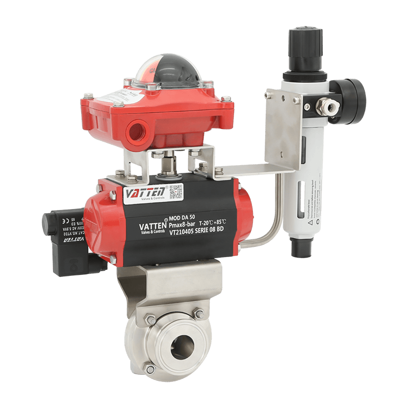 वायवीय क्लैंप तितली वाल्व