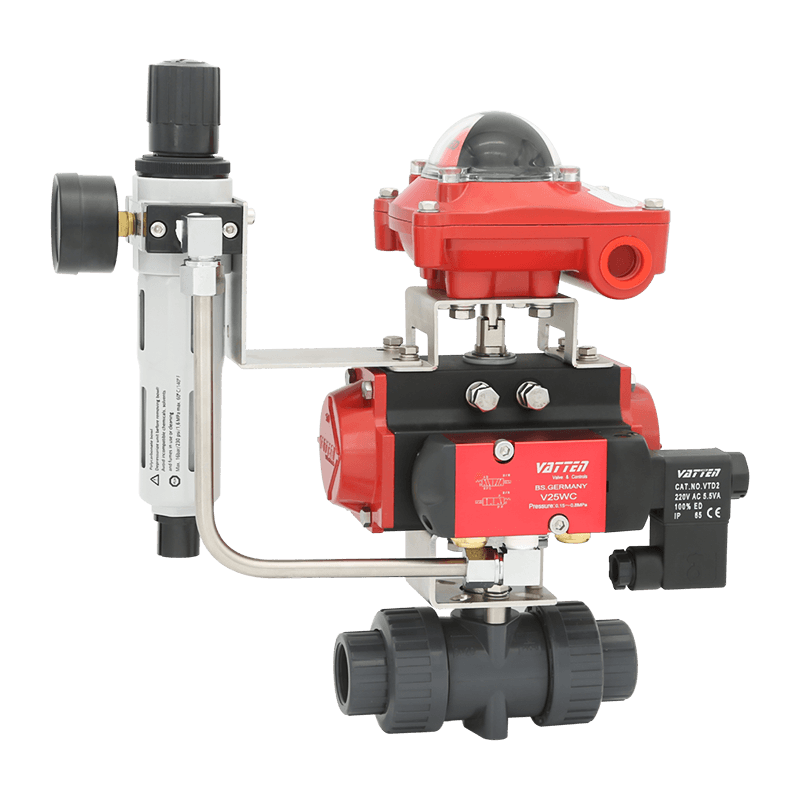 वायवीय पीवीसी बॉल वाल्व