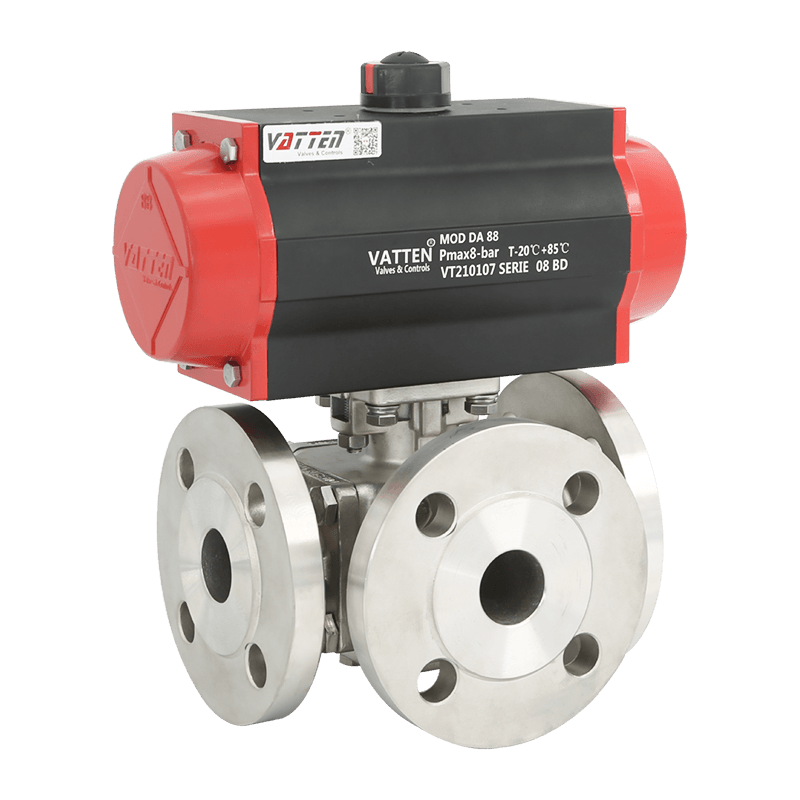 वायवीय थ्री-वे बॉल वाल्व